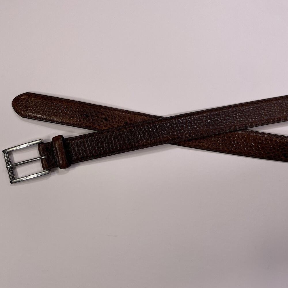 Orvis Pebbled Leather Belt Mens Size 34 USA Made 1.25” Wide